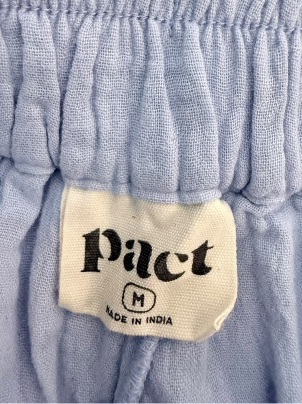 Pact Coastal Double Gauze Split Hem Pants Organic Cotton Blue Women’s Medium - Picture 6 of 7